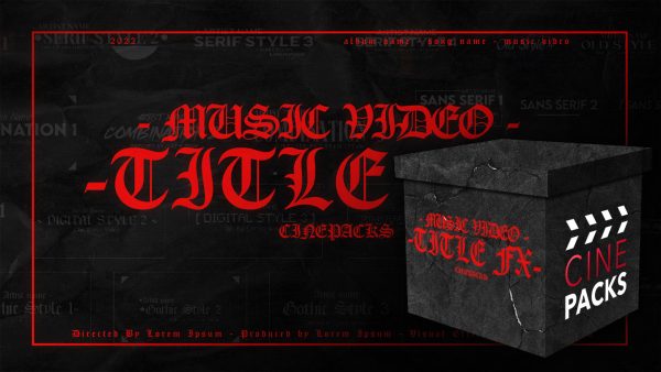 Music Video Title FX on Sale
